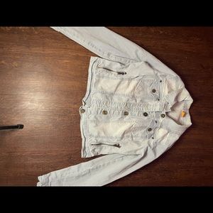 Striped Trucker Jean Jacket